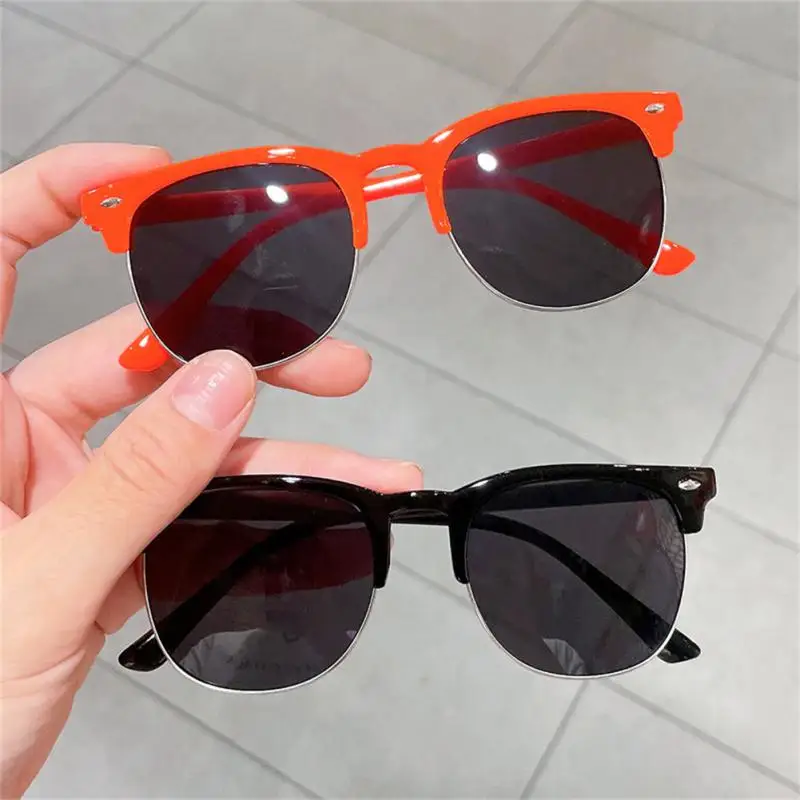 Children' Sunglasses Boys Girls Fashion Trendy Baby Sun Glasses UV Resistant Korean Version Round Frame Eyewear Outdoor Cycling