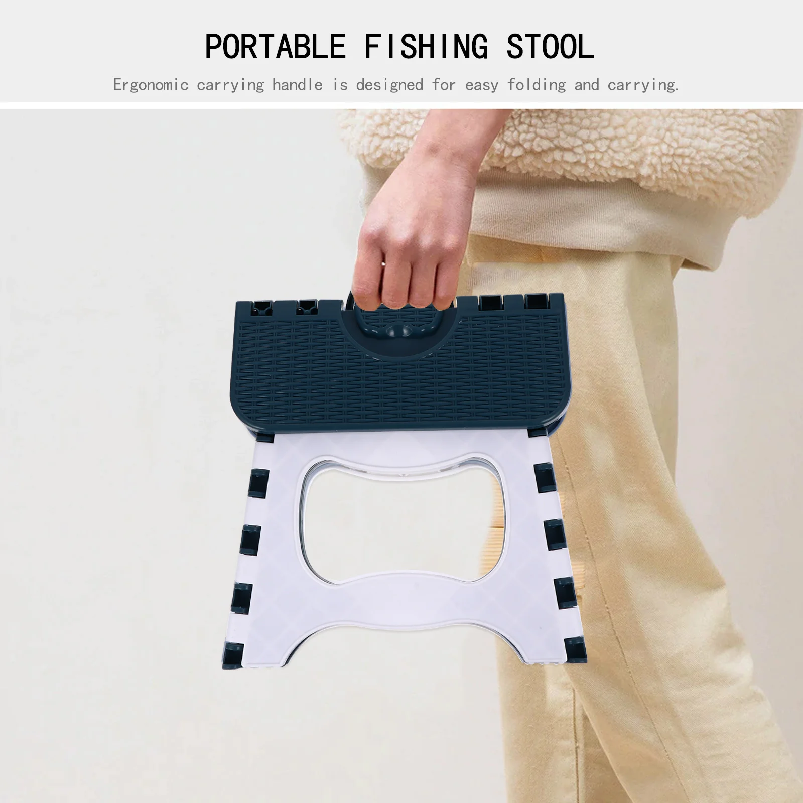 Portable Plastic Foldable Stool High Load Fishing Camping Outdoor Kitchen Bathroom Mini Step Home Furniture Sturdy Stools