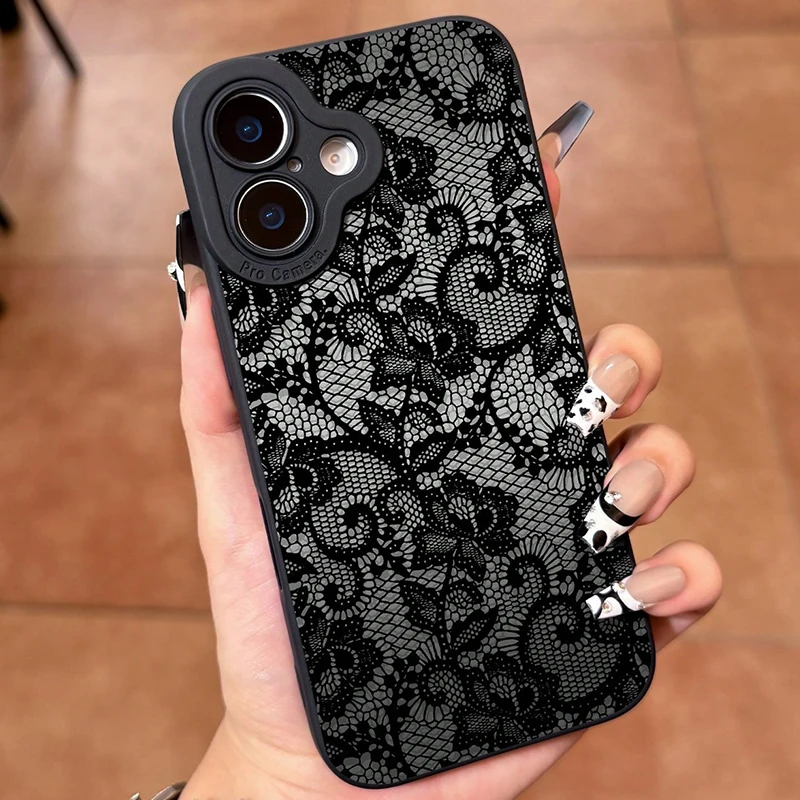 Elegant Lace Floral Pattern Phone Case Cover