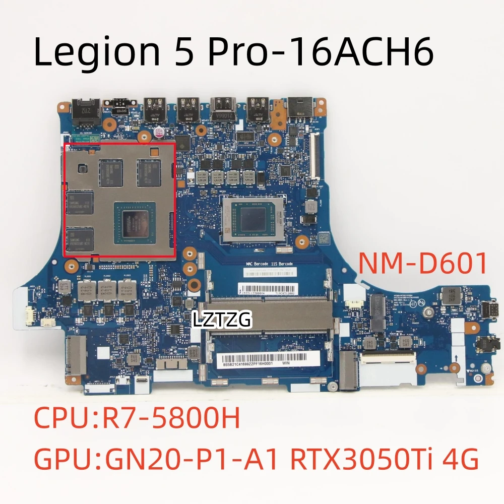 Nm-D601 Per Lenovo Legion 5 Pro-16Ach6 Scheda Madre Del Computer Portatile Cpu R7-5800H Rtx3050Ti 4G Fru 5B21C41699