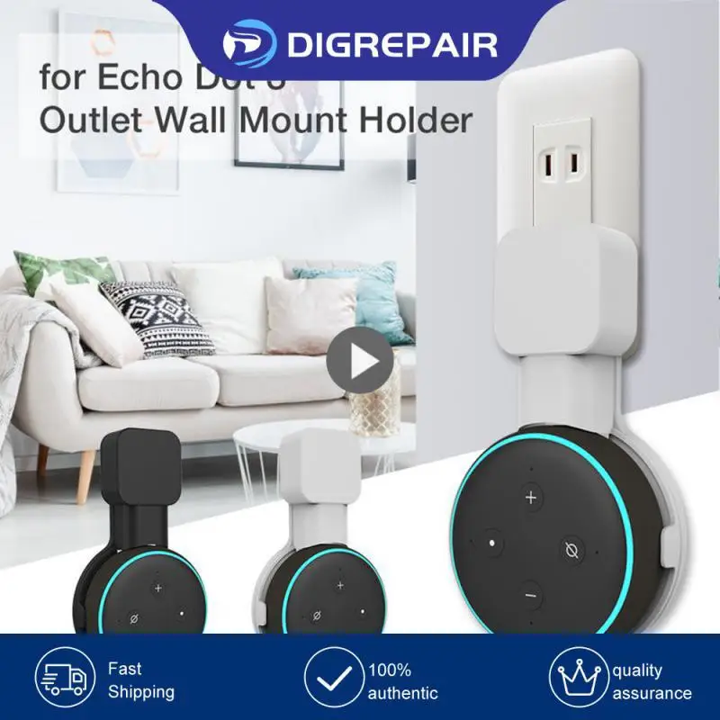 Supporto Per Montaggio A Parete Echo Dot, Supporto Per Altoparlante Accessori Salvaspazio Gestione Cavi Incorporati Per Altoparlante Echo Dot 3 Spina 
