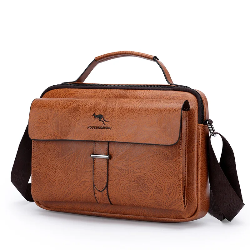 حقيبة رجالية فاخرة بتصميم كلاسيكي، مصنوعة من جلد ا...