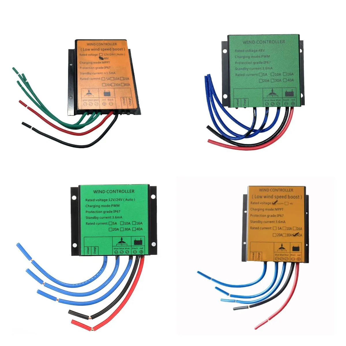 10A 20A 30A 40A 12V 24V 48V MPPT Charge Controller Regulator For Wind Turbine Generator Windmill Alternator Battery Charger solar charge controller wind turbine charge controller