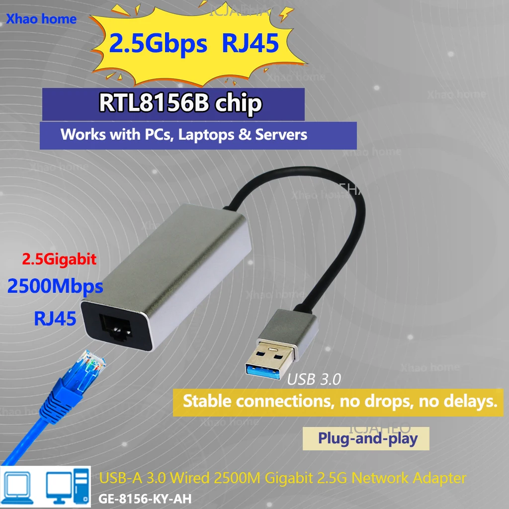 USB3.0타입 A 이더넷 어댑터 네트워크 카드 USB 타입-A - RJ45 100/1000Mbps 랜 인터넷 케이블맥북 PC 윈도우 XP 7 8 10 11용