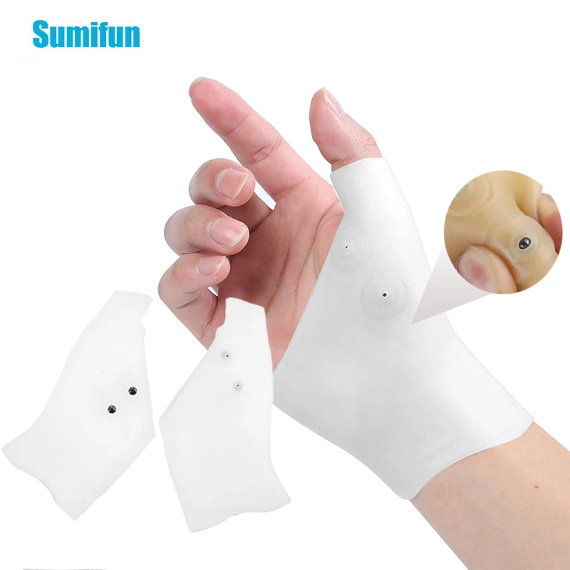 1Pcs Silicone Gloves Magnetic Therapy Wrist Support Fixed Sleeve Muscle Joint Sprain Thumb Bunion Hand Protection Care Tools ортез шина wrist support 880 medi 1 правый