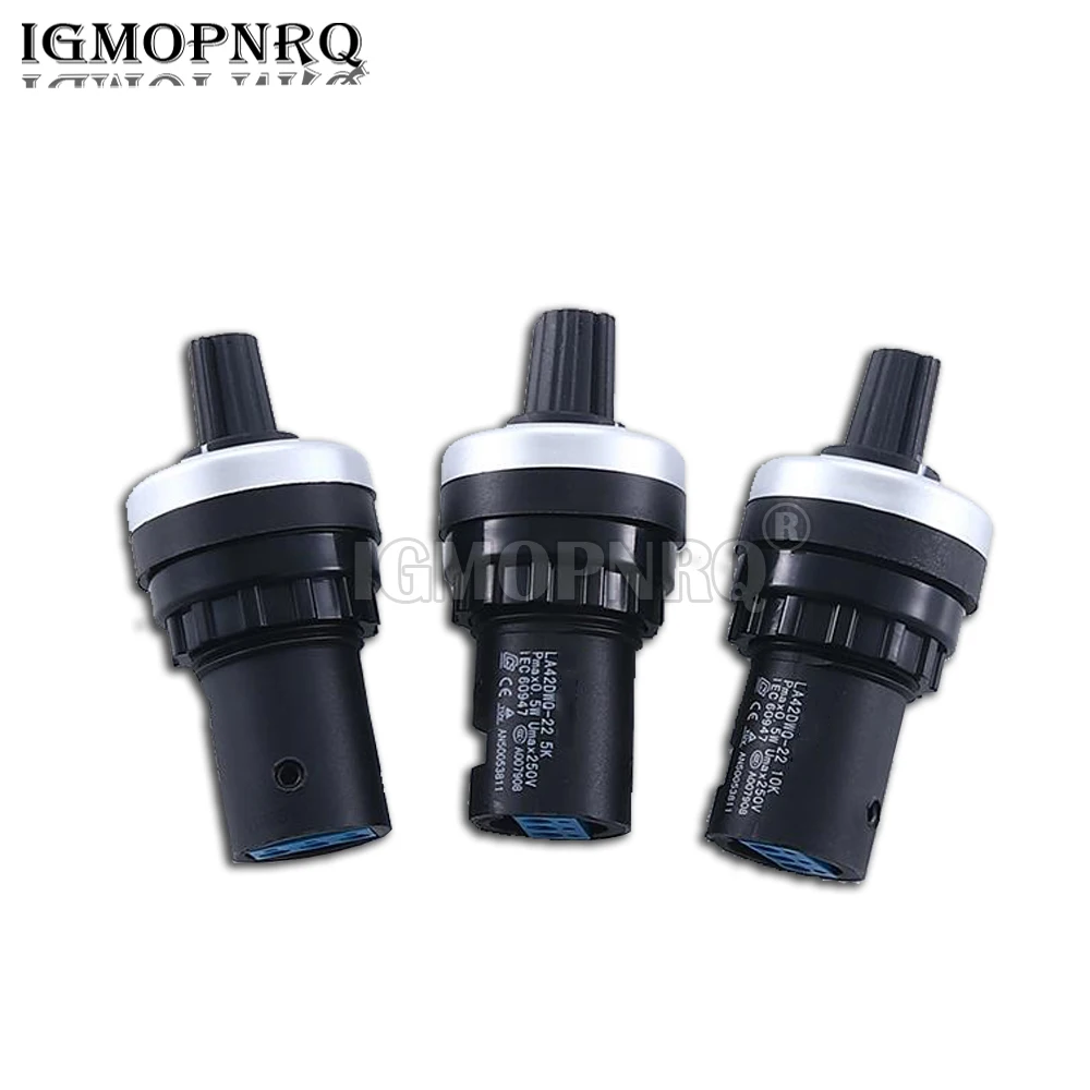 Rotary Potentiometer Electronic Components 1PCS LA42DWQ-22 1K 2K 5K 10K 22mm Diameter Pots Rotary Potentiometer Converter Governor Inverter Resistance Switch 20K 50K 100K