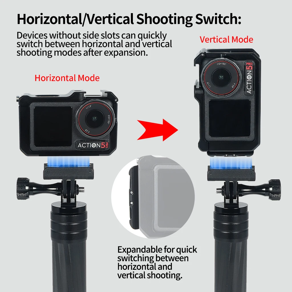 Quick Release Basis Mount Stativ Adapter M3 Schraube für GoPro DJI OSMO 360 Insta 360 Action Kamera Käfig Schiene Stativ Magnetische Halterung – Detail 8