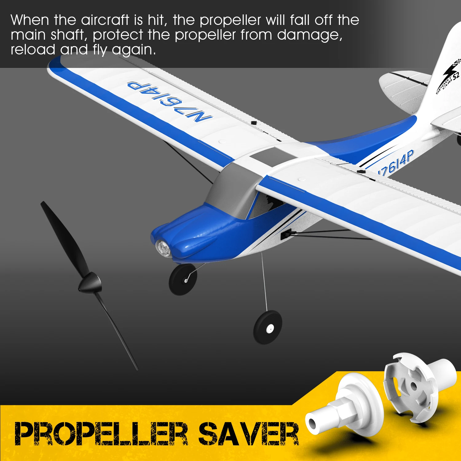 RC Plane Sport Cub 500 EPP Foam 500MM Wingspan 2.4G 4CH RC Glider Aircraft One-Key Aerobatic RC Fighter RTF 761-4 Toys Gifts 4
