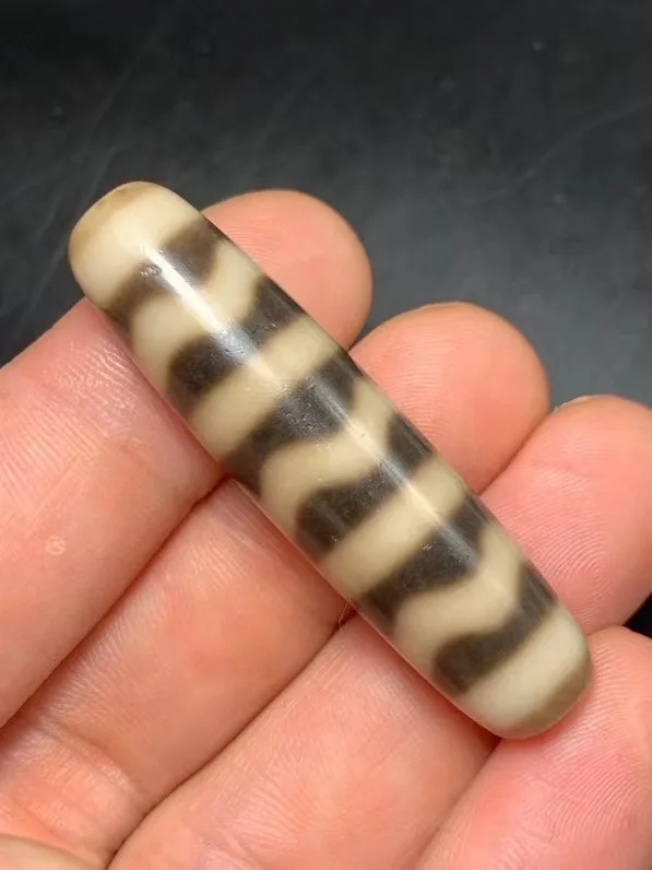 

Super Energy From LK brother Sauces Magic Tibetan old Agate Water Wave Rich Symbol dZi Bead Pendant Amulet 20220Ar LZK