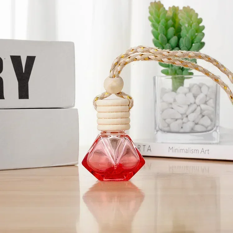 1PC Car Hanging Empty Bottles Perfume Aromatherapy Refillable Air Freshener Diffuser Oil Fragrance Bottle Vehicle Pendant