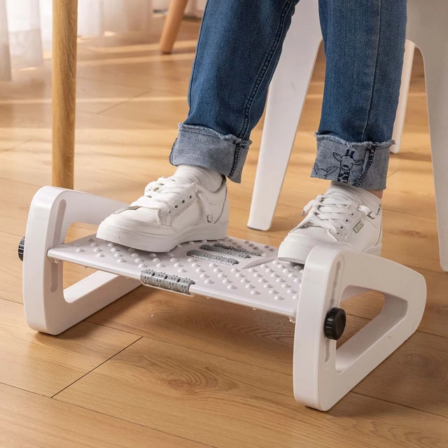 Ergonomic Footrest Adjustable Angle and Height Home Office Foot Rest Stool,  for Under Desk Support Height Adjustment - AliExpress