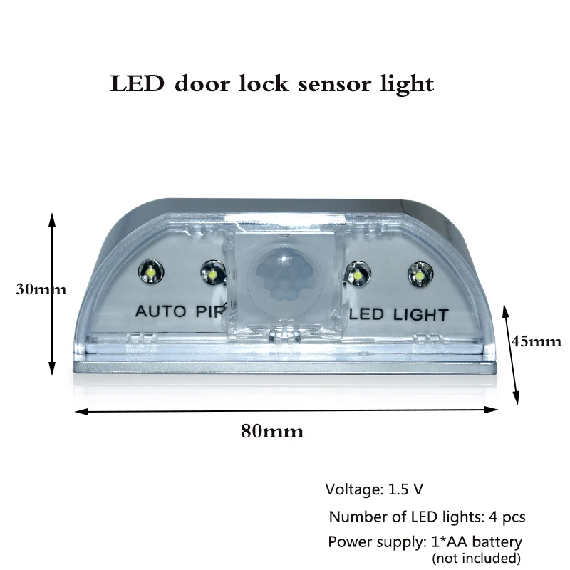 LED Intelligent Keyhole Light Lamp Door Lock Sensor Lamp Battery Operated Auto Motion Detector For Kitchen Hallway Stairway 2