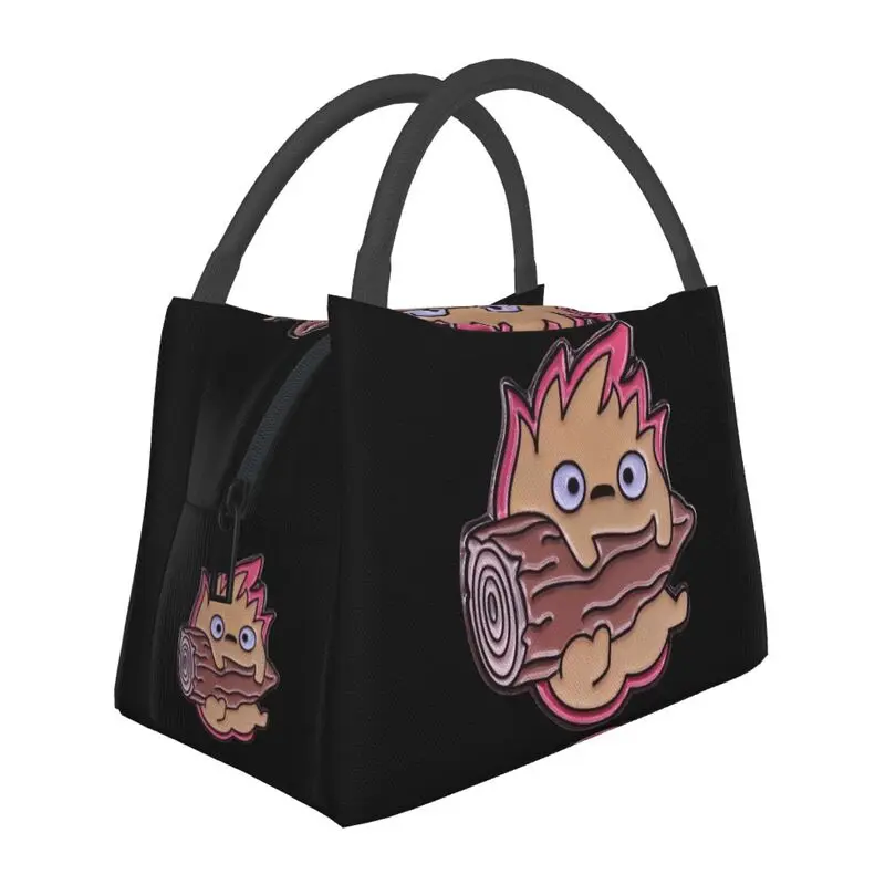 Calcifer Anime Movie Miyazaki Thermal Insulated Lunch Bag Women Howl's