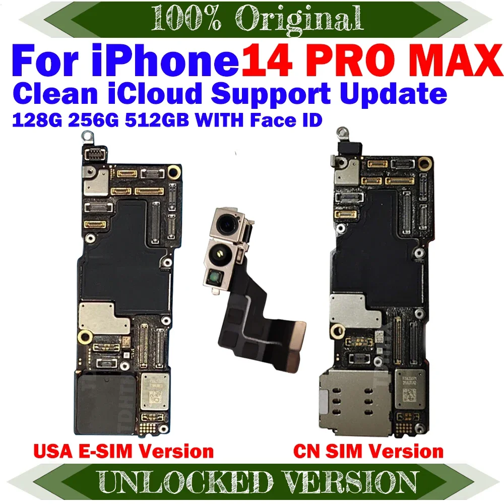 

Mainboard Clean iCloud For iPhone 14 Pro Max Full Working Motherboard Support iOS Update Logic Board Plate E-SIM