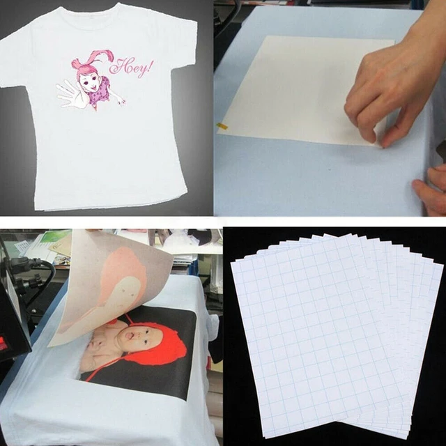 10 Sheets Heat Transfer Paper For Dark Fabric Light Fabric For T Shirts  Iron Paper For Clothing For Inkjet&Laser Printer A4 - AliExpress