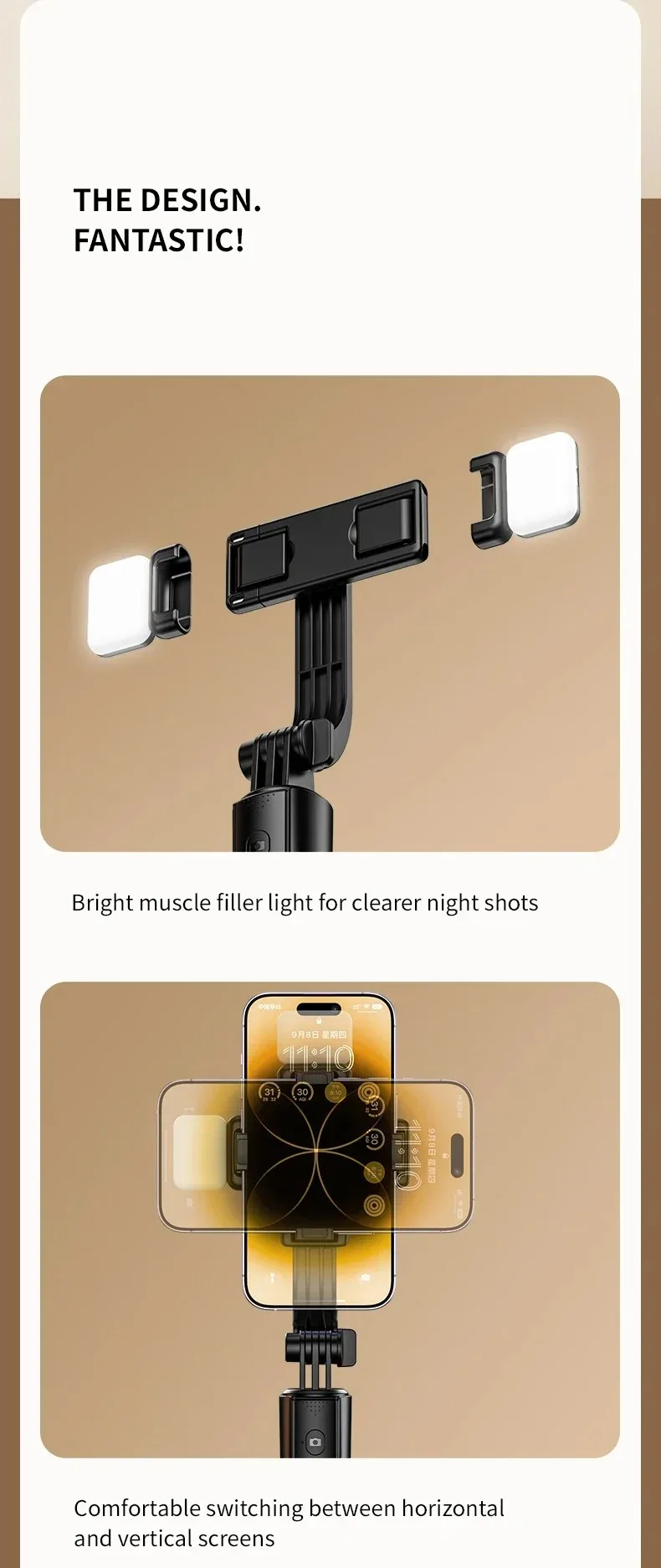 Selfie Stick 1700mm Ultra Long Stretch Portable Phone Holder Bluetooth Remote With Fill light Tripod Stand For Live Broadcas