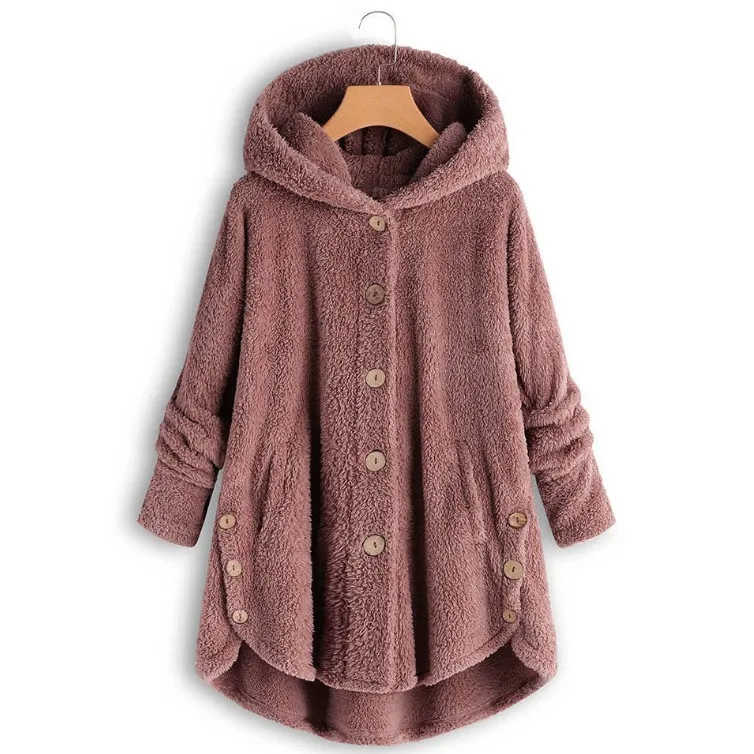 Fashion Trend Autumn and Winter Press-pleated Printed Turn-collar Long-sleeved Shirt Two-piece Furry Coat 4