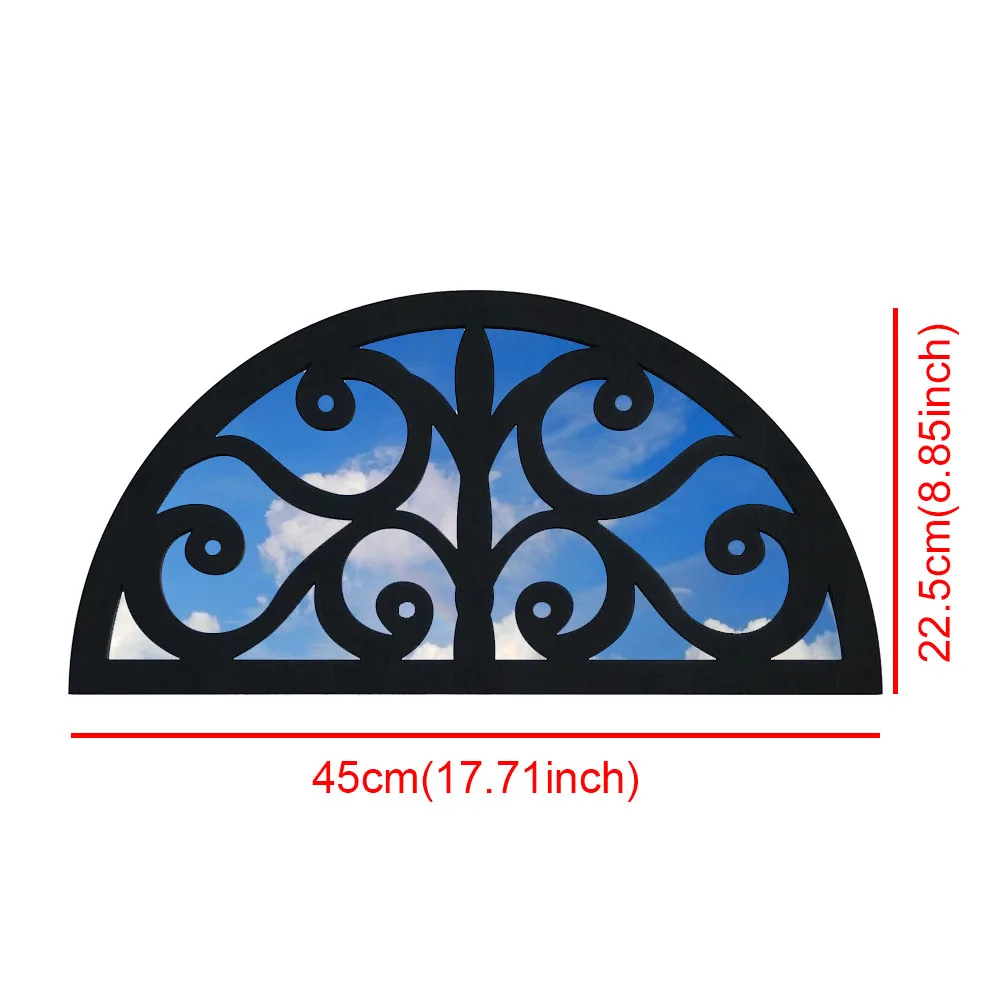 Retro medieval Gothic door false window wall mirror Baroque decorative wall mirror