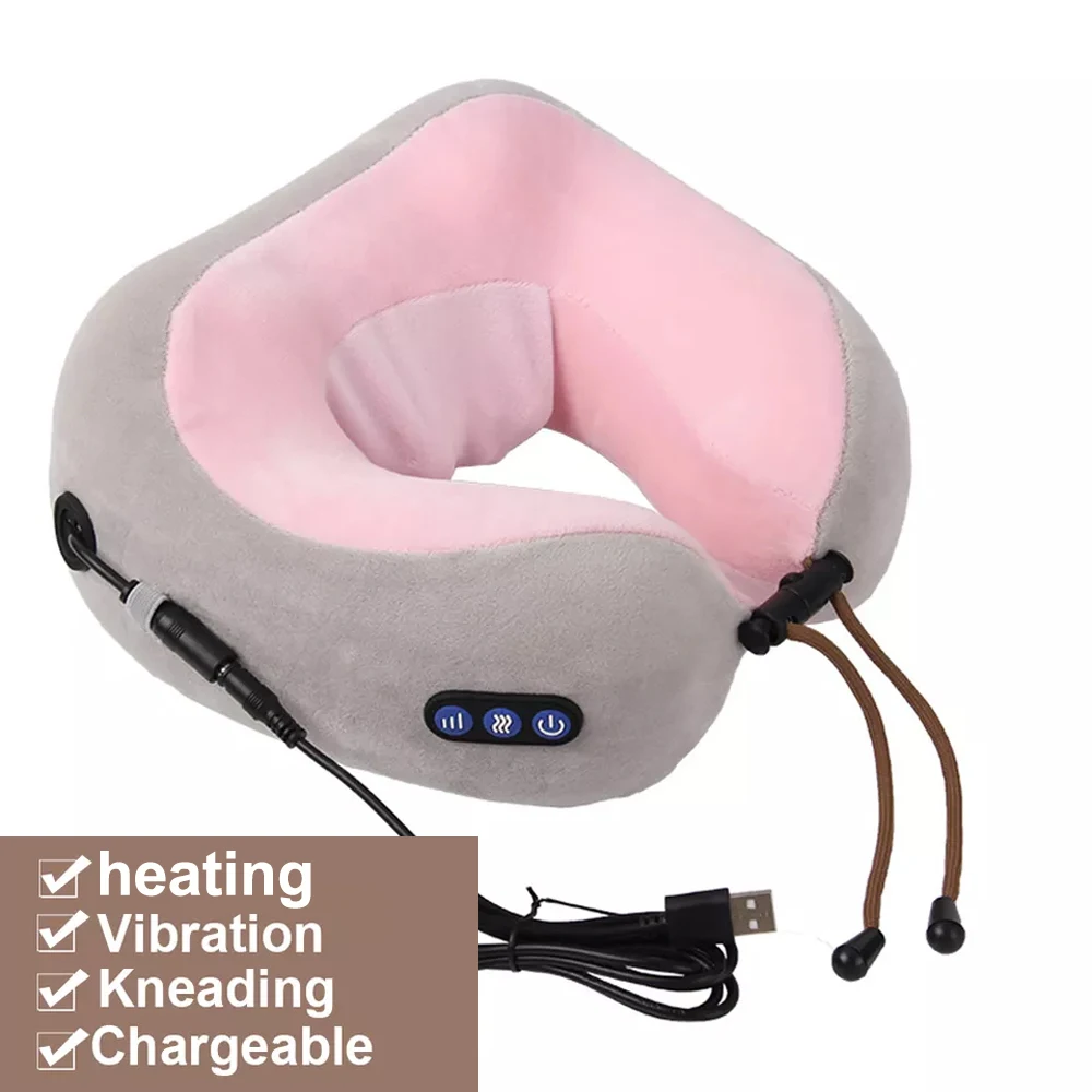 Masajeador de cuello, masajeadores para cuello y hombros con calor,  almohada de amasamiento 3D de te…Ver más Masajeador de cuello, masajeadores  para