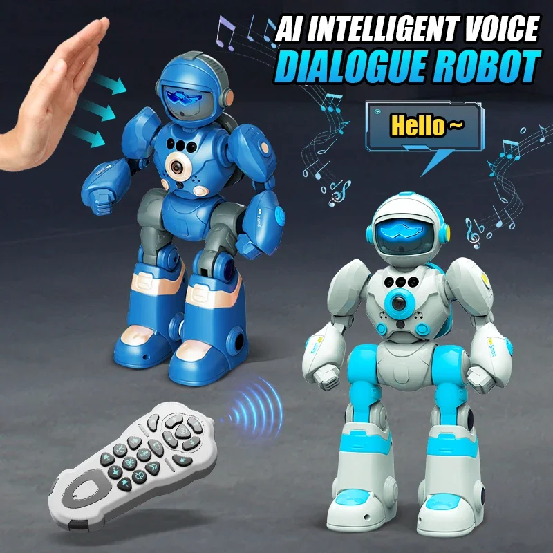 2.4G Remote Controlled Robot Gesture Sensing Intelligent Programming Dancing Singing Puzzle Toys Kids Toy for Children Gifts
