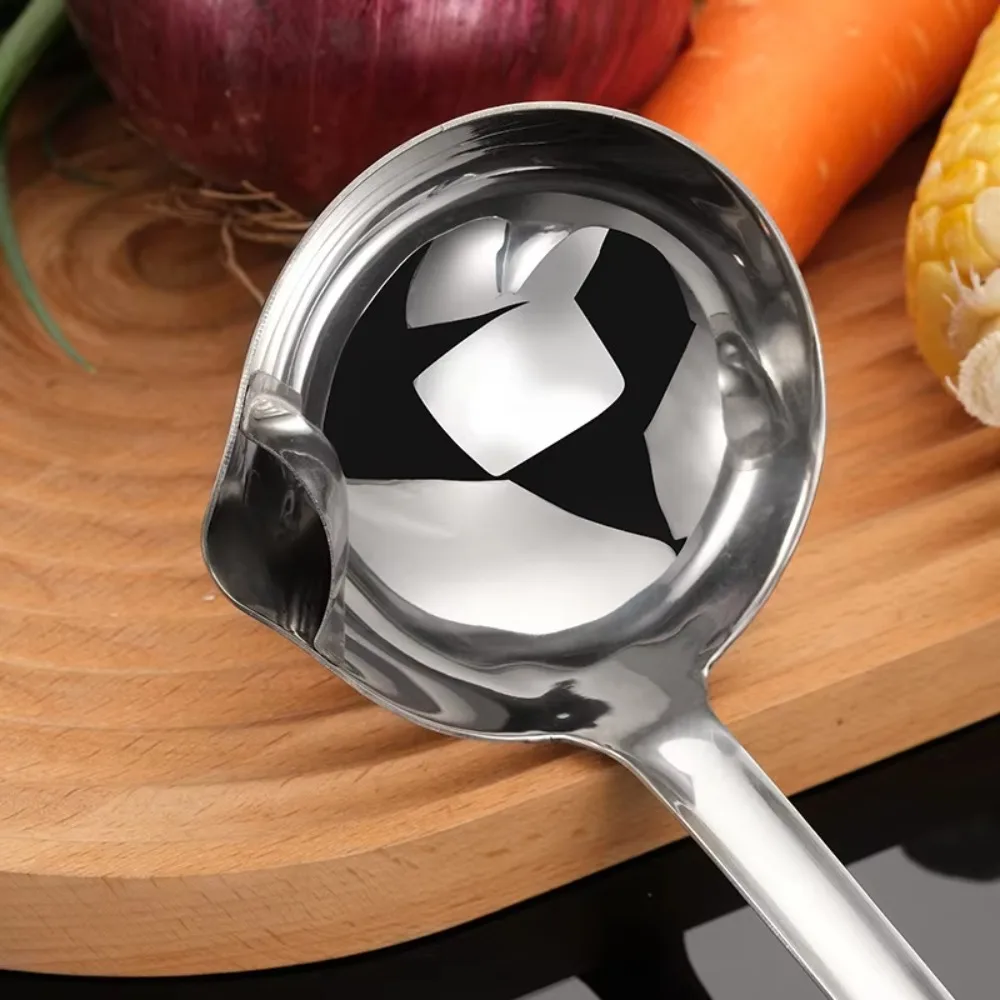 Stainless Steel Colander Spoon Soup Colander Kitchen Gravy Oil Soup Fat Separator Yogurt Oil Skimmer Spoon Kitchen Accessories