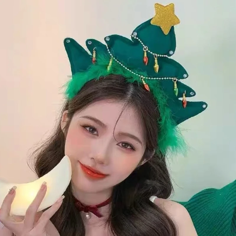1PC Christmas hair accessories, funny Christmas tree headbands, party gift headbands