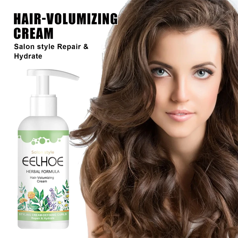 Hair Volumizing Cream Light Curl Defining Elastin Gel Curl Enhancer Shiny Nourishing All Day Hair Care Products For Women Men