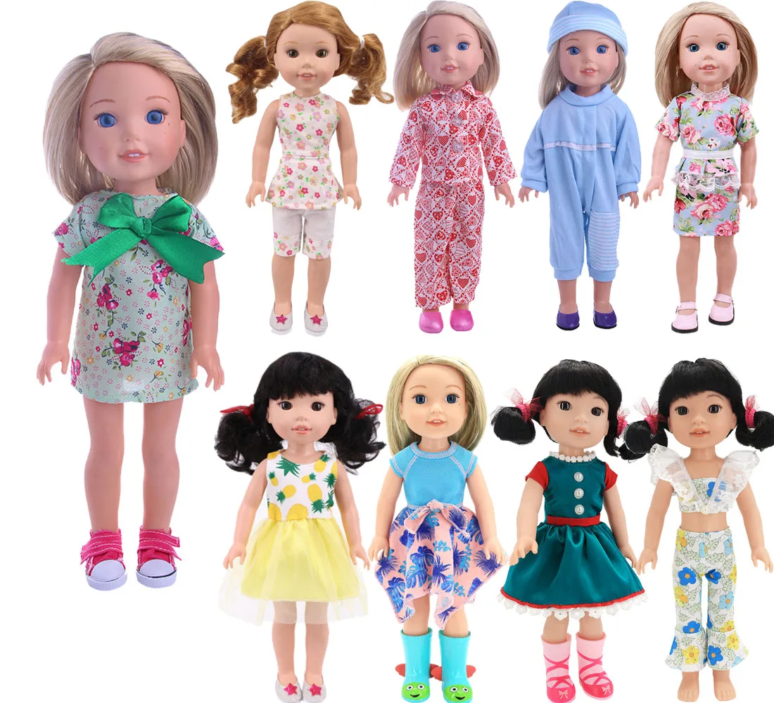 

1Pc Doll Clothes Cute Print Dress for 14.5 inch Wisher 32-34Cm Paola Reina Doll Accessories Swimsuit Dress for Nancy Dolls