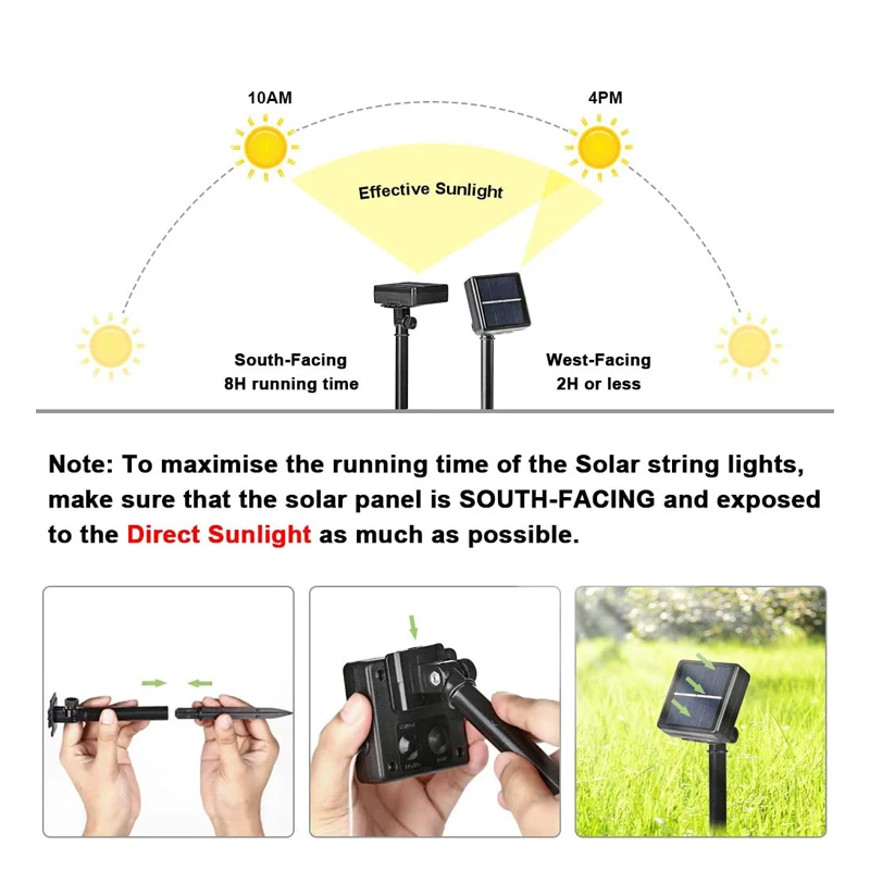 Outdoor LED Solar Fairy String Light Waterproof Garden Decoration Garland 8Modes Copper Wire Light For Street Patio Christmas 2 Outdoor LED Solar Fairy String Light Waterproof Garden Decoration Garland 8Modes Copper Wire Light For Street Patio Christmas 2