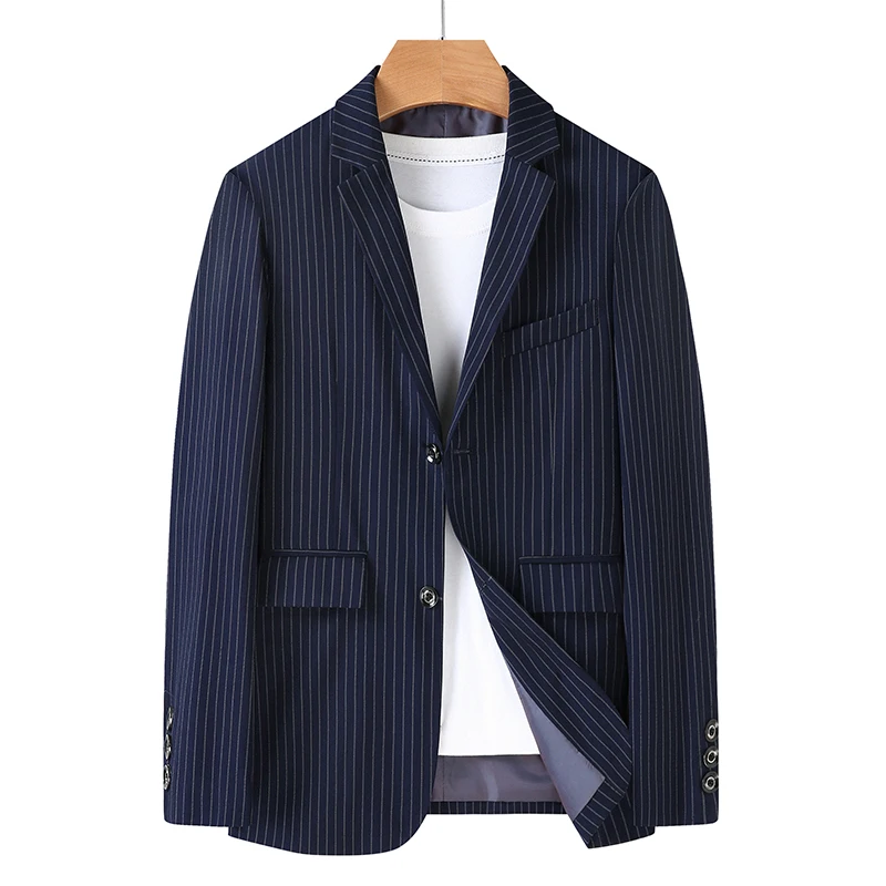 Men Suits Jackets Plus Size 6XL 7XL 8XL Men Blazer Business Casual Stripes Suit Jacket Autumn Coats Office Wedding Dress Oversize Brand Clothes