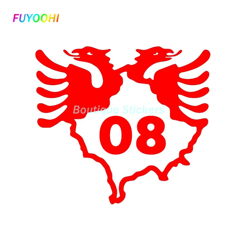U24 Adesivo Auto Bandiera Albania - 15 X 10 Cm - Resistente UV - 2