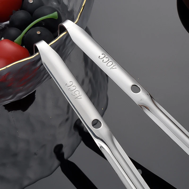 Long Handle Measuring Spoon with Scale Stainless Steel Serving Soup Ladle Multi-Size Ounce Spoons Tablespoons Cooking Tools