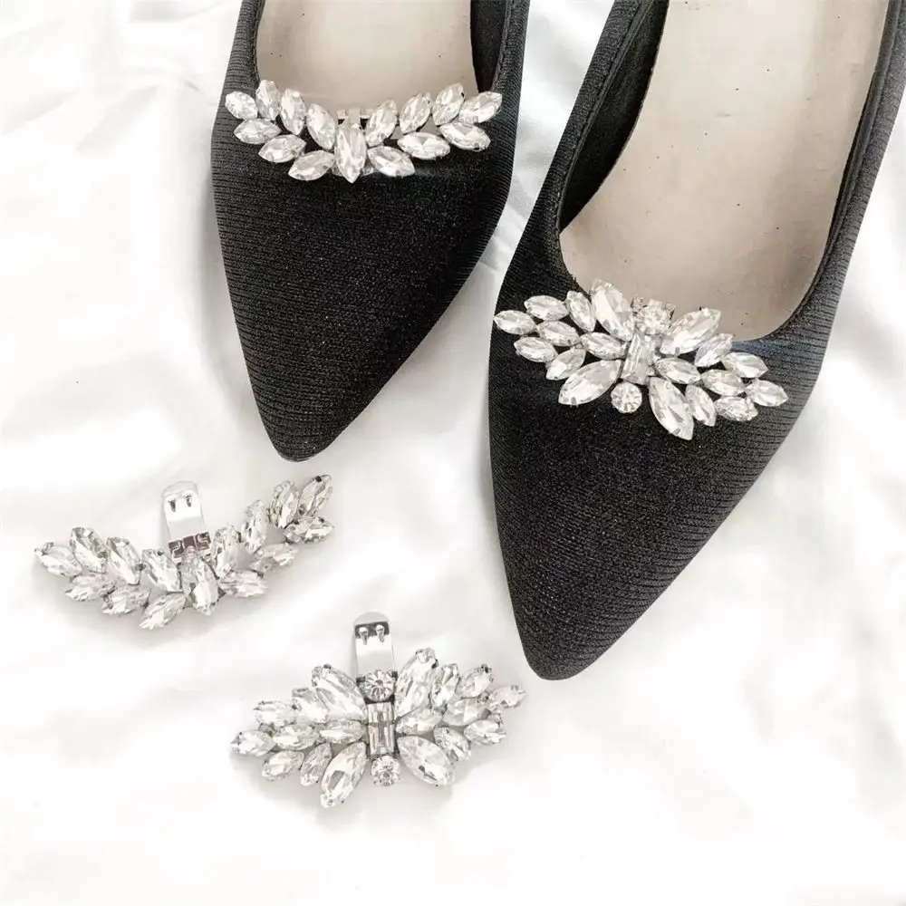 1 Stück mehrere Stile Dame Schuh clips Hochzeit Braut Schuhe Dekoration Frauen High Heel Charms Strass Kristall Schuhe Dekorationen – Detail 3