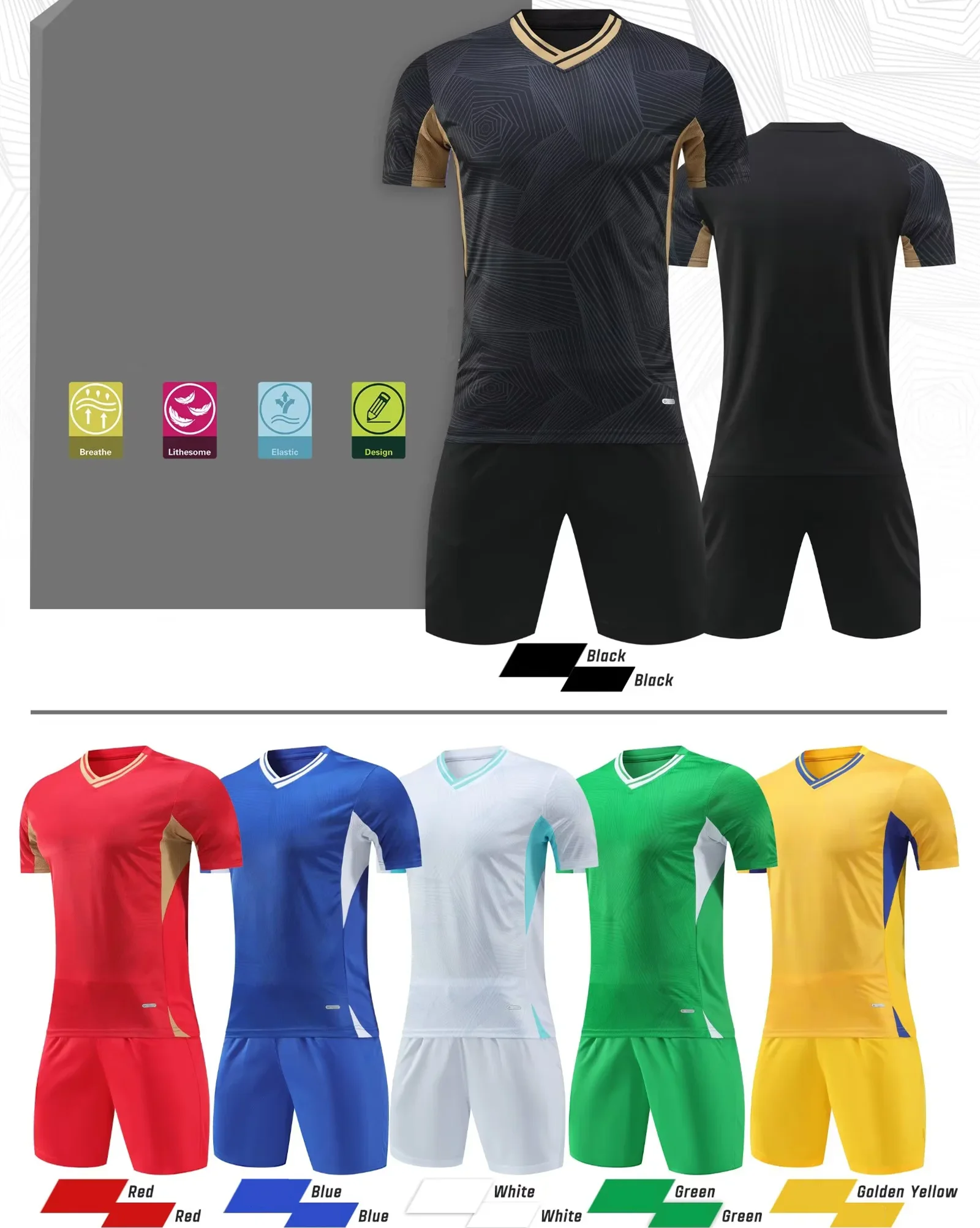Customization Kids Soccer Training Jersey Football Uniform Kit Boy Soccer Team Football Jersey