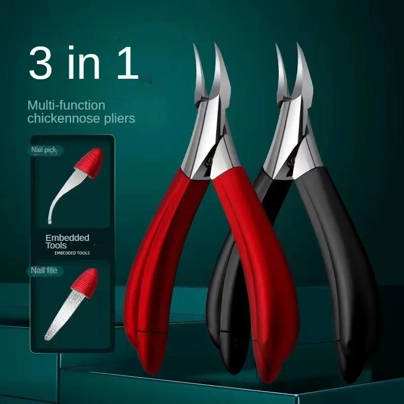 Professional Folding Collection Multifunctional Nail Clipper Nail Picker Dead Skin Steel Push Three-in-one Pedicure Tools