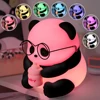 HUAHUA  Panda Light Silicone Lamp Beside Lamp Baby Night Light Cartoon Toy Children Bedroom Sleep Light LED Touch Gifts 1
