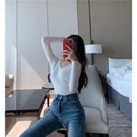 Autumn Winter Women Sweaters Casual Long Sleeve Knitted V Neck Pullover Sweater Femme Basic Solid Jersey Tops Fashion Clothes - Image 5