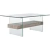 Safavieh Home Kayley Grey Oak and Glass Coffee Table 4