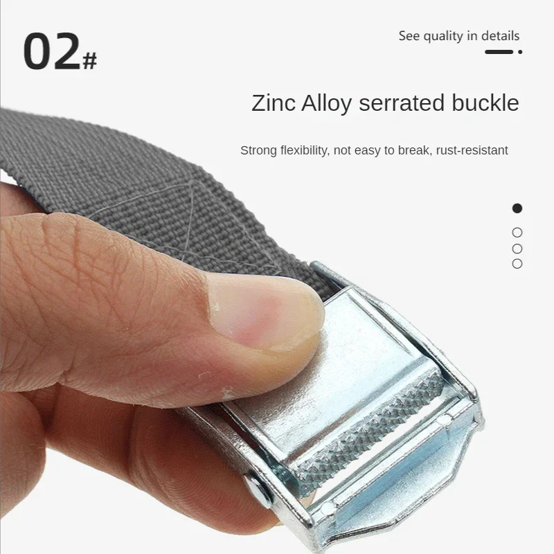 5M Car Tension Rope Buckle Tie Down Strap Car Strong Ratchet Belt Luggage Bag Cargo Lashing with Metal Buckle Tow Rope Tensioner