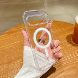 Crystal Clear Magnetic Shockproof Case with Mag - Safe Wireless Charging Functionality - Google Pixel 10a (Clear)