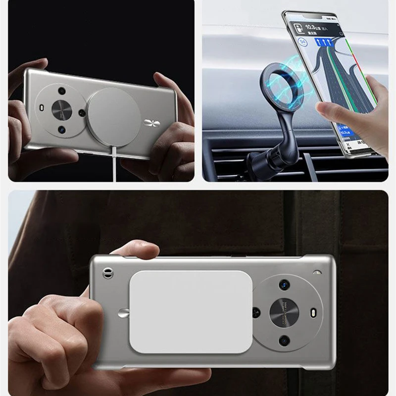 Ultra Thin Metallic Frameless Magnetic Shockproof Matte Phone Case