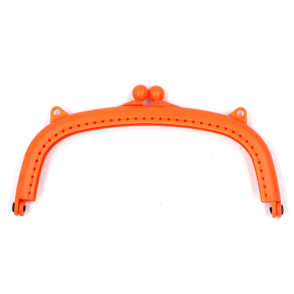 10Pcs Kiss Clasps Locks Clips Plastic Arch Frame Candy Colors Fashion Purse Coin Bag DIY Handbag Handle Findings 16cm
