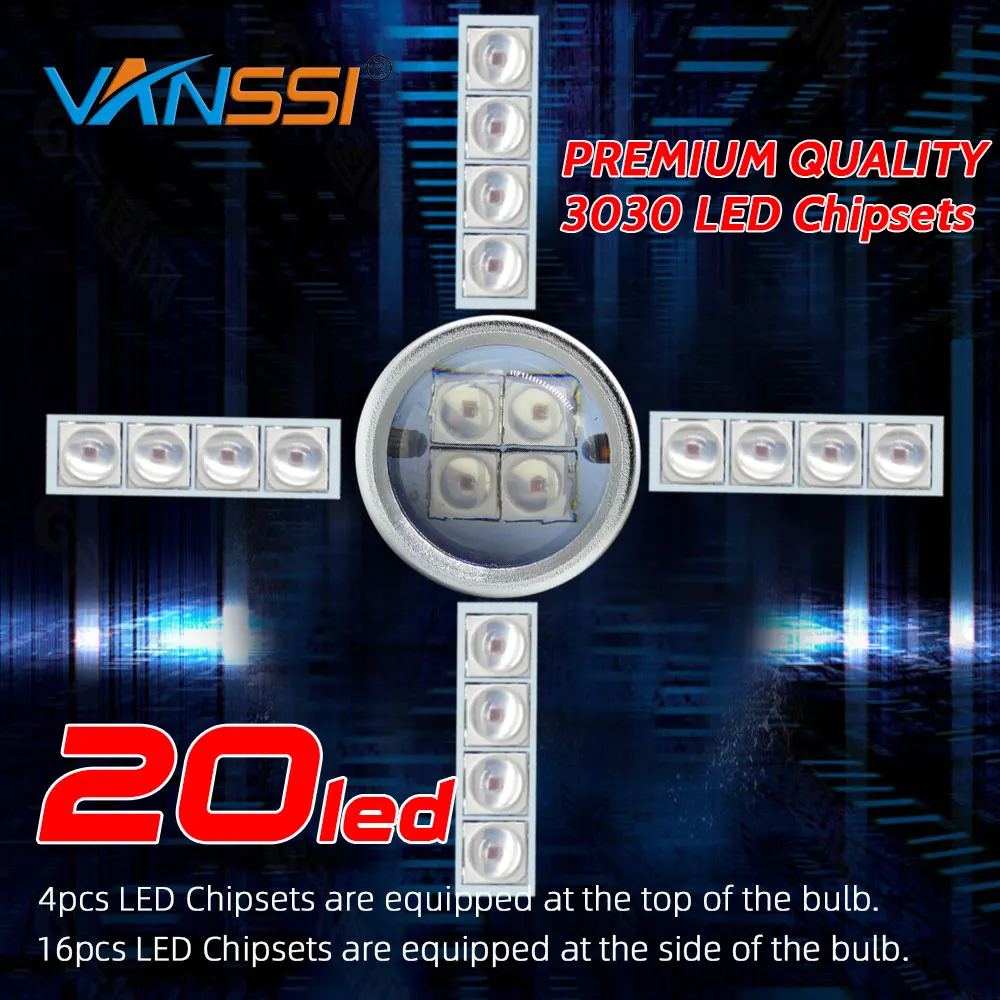 VANSSI 2xBAY15D 1157 P21/5W LED  P21W BA15S LED 1156 7506   ڵ   극ũ Ʈ    X20 