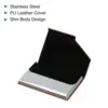 2Pcs Business Card Holder PU Leather Flip Slim Name Cards Protector Case for Women Men Fashion Business ID Credit Card Holder 4