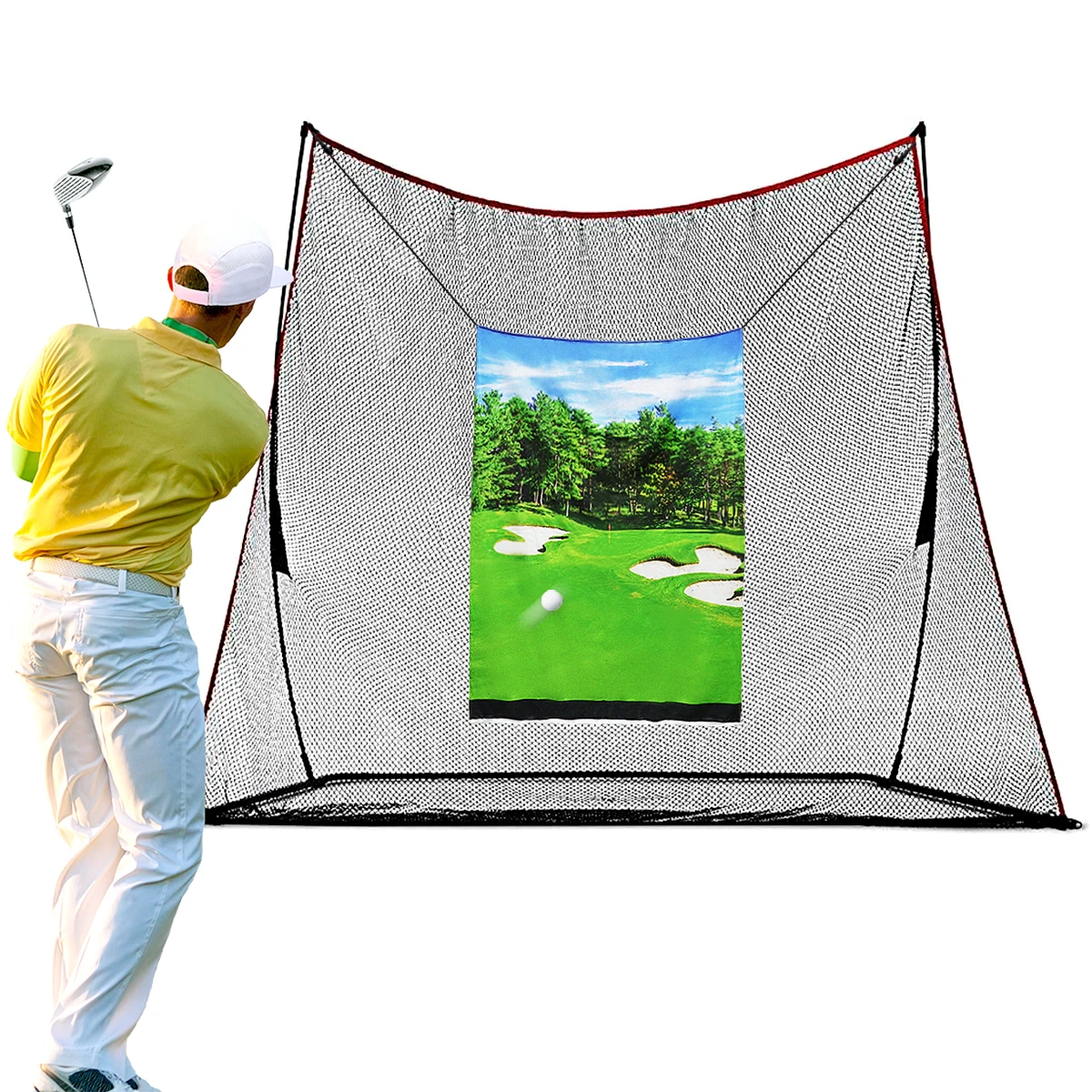 

2M Golf Practice Hitting Net with Target and Carry Bag,Golf Chipping Nets for Backyard Driving,for Outdoor Indoor Use