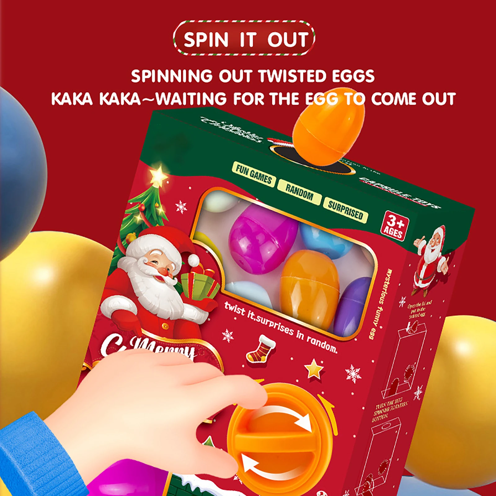 Surprise Egg Twisting Machine Gift Blind Box Children'S Christmas Toys Christmas Surprise Party Blind Box Gift Navidad