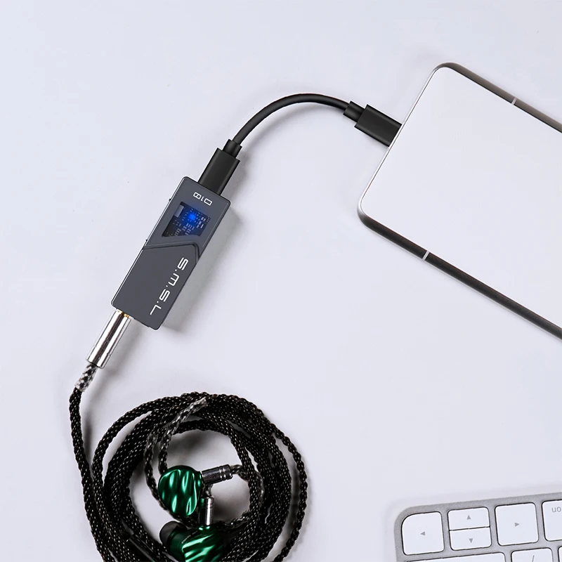 SMSL D10 Portable DAC Headphone Amplifier DSD256 32Bit/384kHz 3.5mm/4.4mm Headphone Output headphone amplifier audio decoder