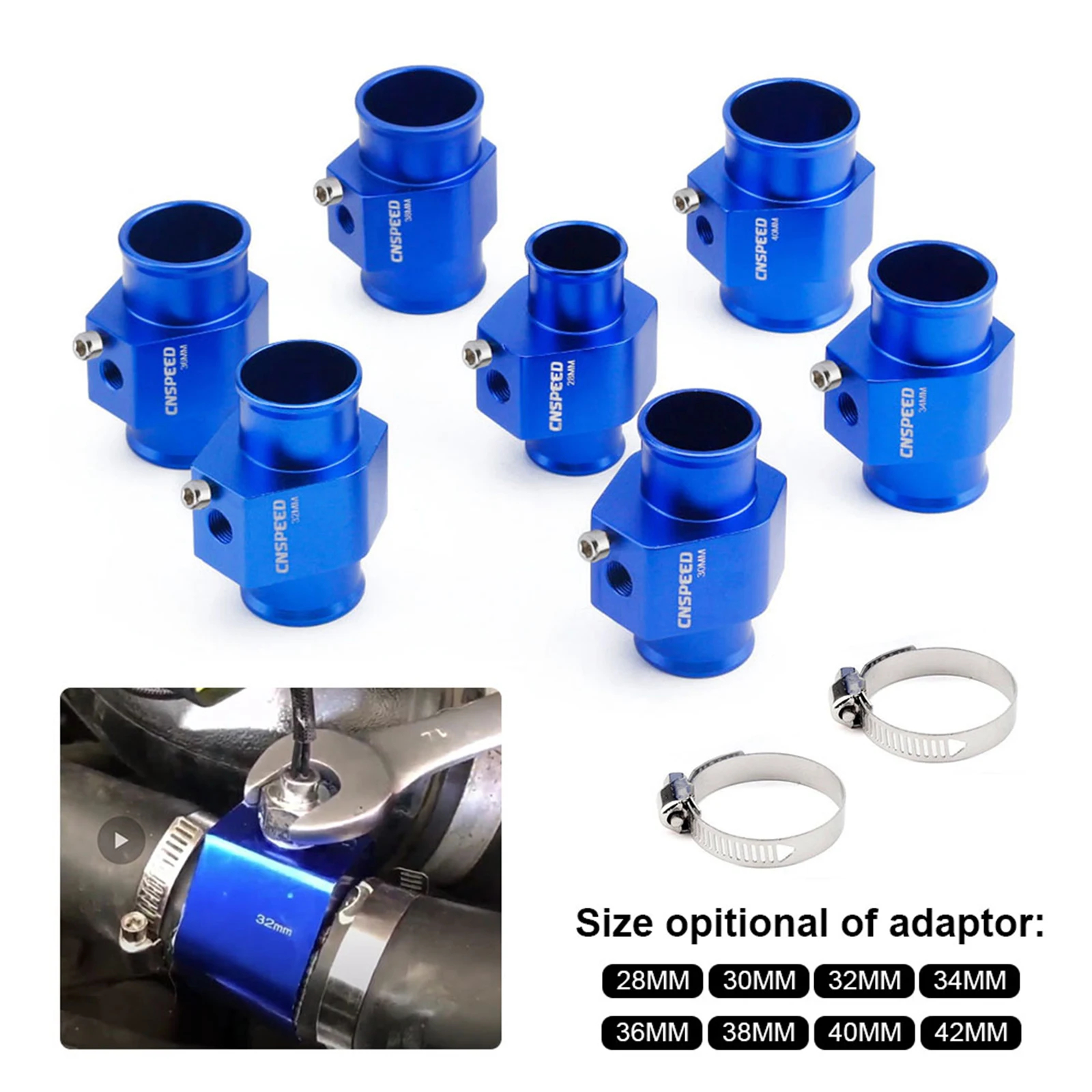CNSPEED 수온 도장 파이프 센서 어댑터, 60mm 수온 게이지, 20-120 ℃, 1/8NPT, 신제품
