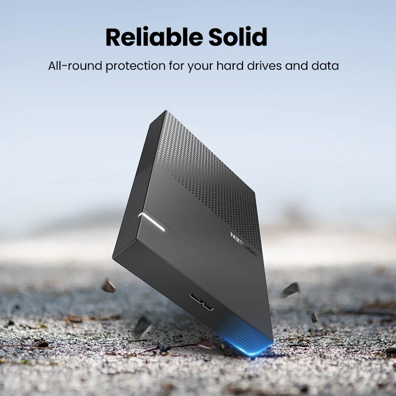 External Hard Drive Case UGREEN 2.5" Hard Drive Enclosure USB Type C SATA 5Gbps for SSD HDD 9.5 7mm Support UASP