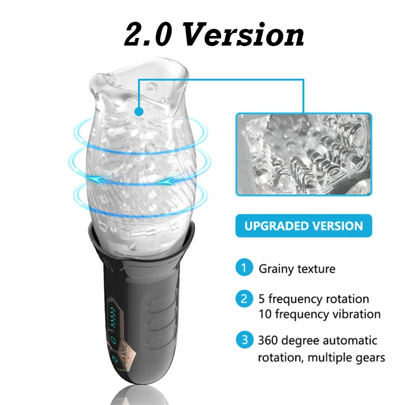 Automatic Electric Piston Rotating Sucker Male Blowjob Masturbator Cup Vagina Dildo Real Oral Vibrator Sex Toys for Men Machine